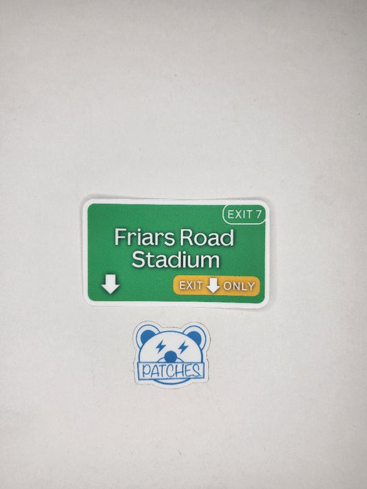 Friars Road sticker